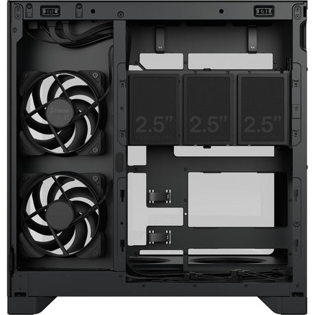 Fractal design pop 2 vision midi tower behuizing (zwart | 1x usb-a | 1x usb-c | tempered glass)