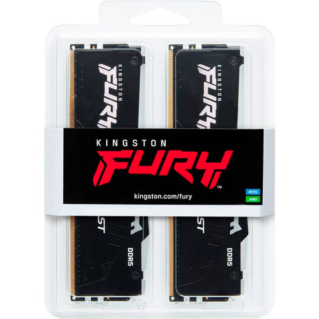 Kingston Fury Beast RGB 64 GB DDR5-6000 (2x 32 GB) RAM (sort, KF560C30bbeak2-64, XMP 3.0, Expo 1.1)