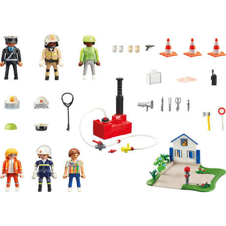 Playmobil figurer - mine figurer: byggelegetøj til redningsmission (70980)