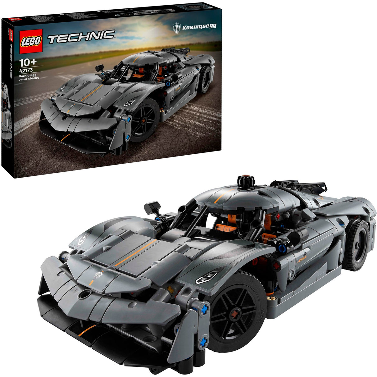 Lego Technic 42173 Koenigsegg Jesko Absolut Gray Hypercar