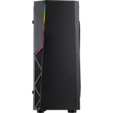 Inter-tech b-02 rgb midi tårnhus (sort | 3x usb-a | rgb | vindue)