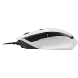 Sharkoon shark force ii gaming mus (hvid, 400 - 4200 dpi, flerfarvede LED'er)