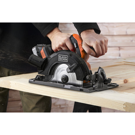 Black+decker 18v brushless cirkelzaag 165mm handcirkelzaag (zwart oranje, accu en oplader niet inbegrepen)
