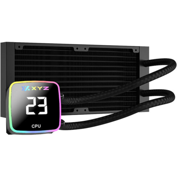 Xyz pc gear aquapulse aio 240 vandkøling (sort, argb, pwm)