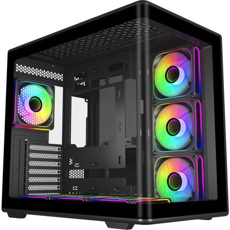 Cooler master elite 600 midi tower behuizing (zwart | 2x usb-a | 1x usb-c | tempered glass)