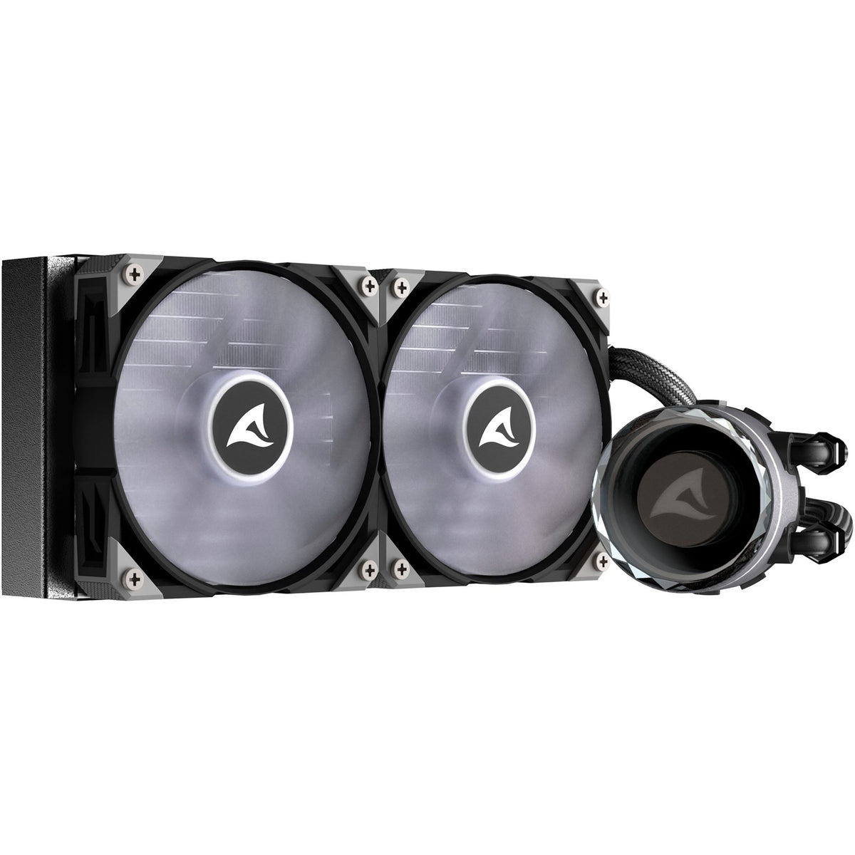 Sharkoon s80 rgb vandkøling (sort, 4-benet pwm ventilatorstik)
