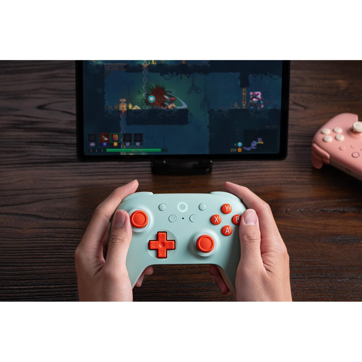 8bitdo ultimate 2c trådløs gamepad (mint orange)