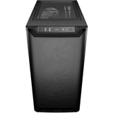 Vær stille! ren base 501 lx midi tårnhus (sort | 2x USB-A | 1x USB-C | RGB | hærdet glas)