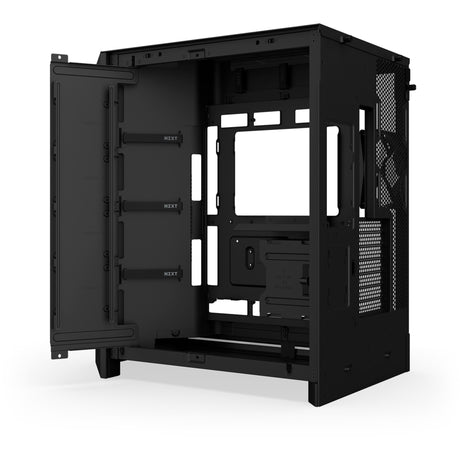Nzxt h9 flow rgb+ midi tårnhus (sort (mat) | 2x usb-a | 1x usb-c | rgb | hærdet glas)