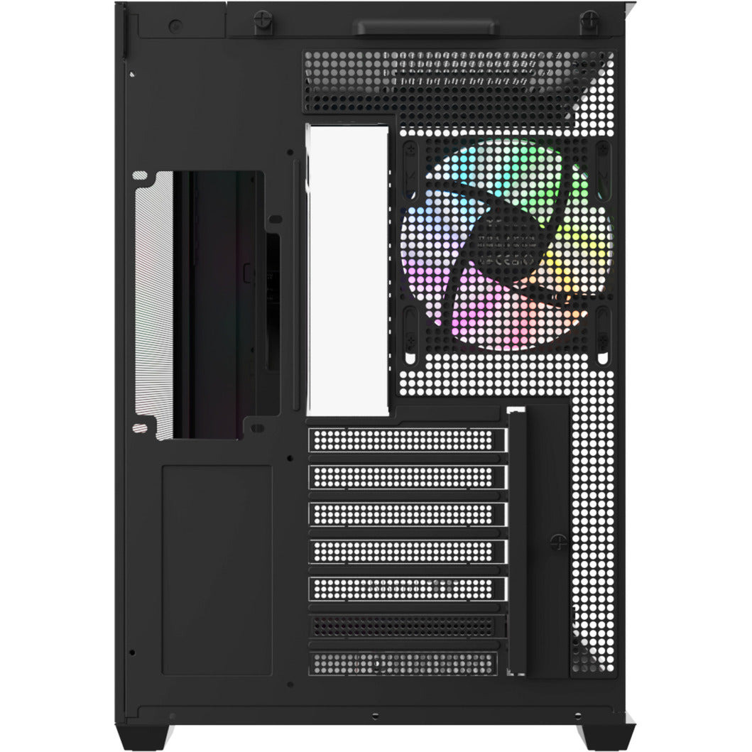 Thermaltake view 380 ws argb midi tårnhus (sort træfarve | 2x USB-A | 1x USB-C | RGB | hærdet glas)