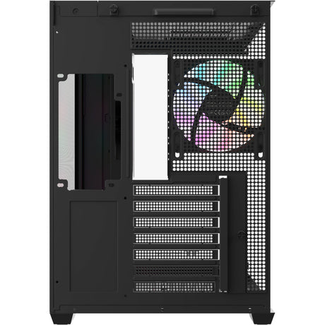 Thermaltake view 380 ws argb midi tårnhus (sort træfarve | 2x USB-A | 1x USB-C | RGB | hærdet glas)