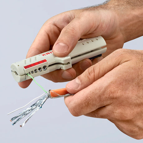 Knipex 16 65 125 sb kabelstripper velegnet til: cat5 kabel 4,5 til 10 mm 0,2 til 4,0 mm²