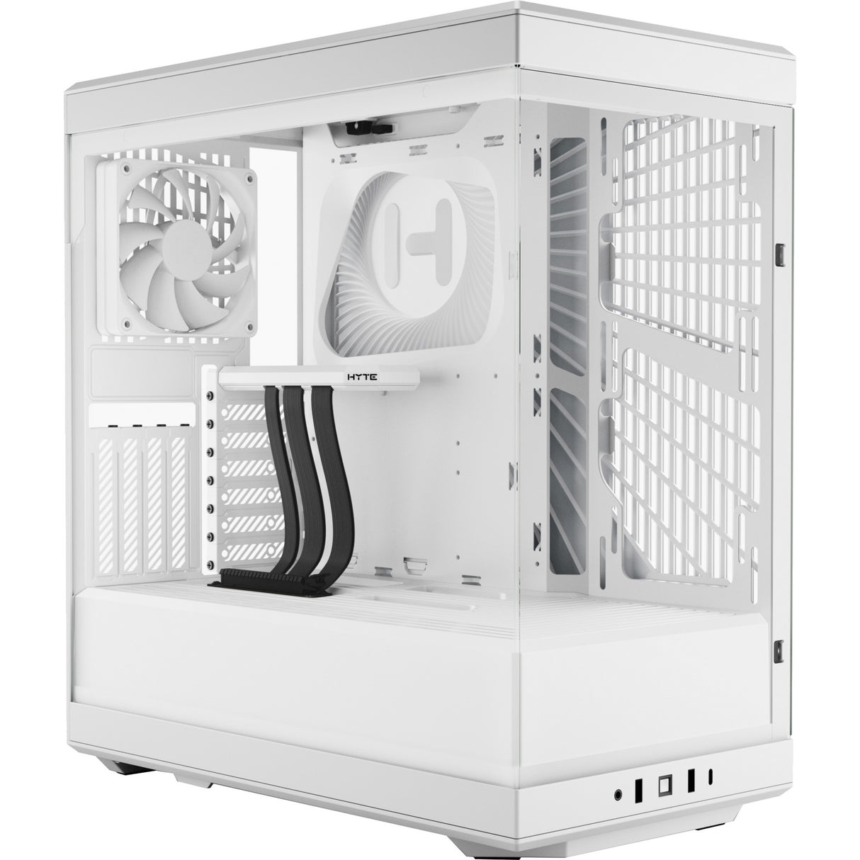 Hyte y40 midi tårnhus (hvid | 2x USB-A | 1x USB-C | hærdet glas)