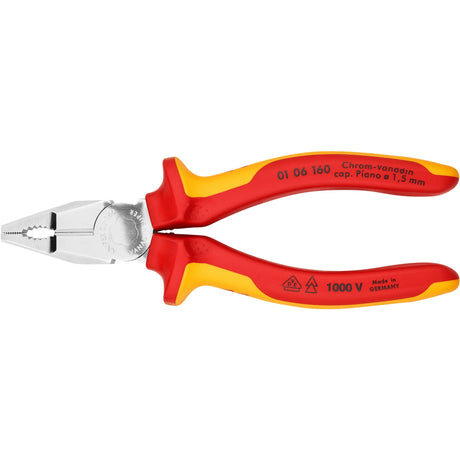 Knipex 01 06 160 kombitang krom vanadium 160mm vde