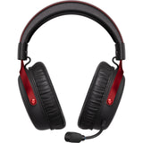 Mchose v9 pro trådløst over-ear gaming headset (sort rød, pc laptop playstation switch smartphone, 2,4 g bluetooth kabelført type-c)