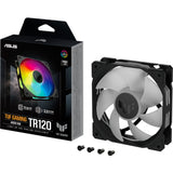 Asus tuf gaming tr120 argb etui blæser (sort, 120 x 120 x 28 mm)