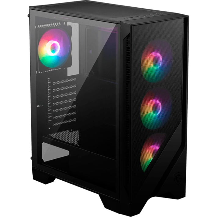 MSI Mag Forge 120A Airflow Midi Tower-hus (sort | 2x USB-A | RGB | Hærdet glas)