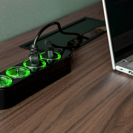 Shelly power strip gen4 stekkerdoos (zwart, wifi, bluetooth, zigbee)