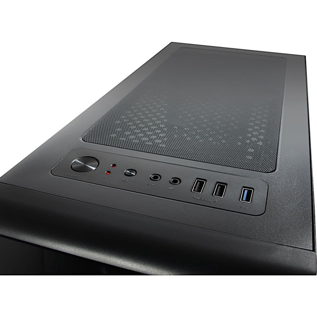 Inter-tech cxc2 midi tårnhus (sort | 3x usb-a | vindue)