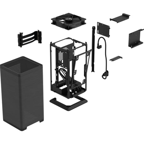 Fractal design humør sort mini tårnhus (sort | 2x USB-A | 1x USB-C)