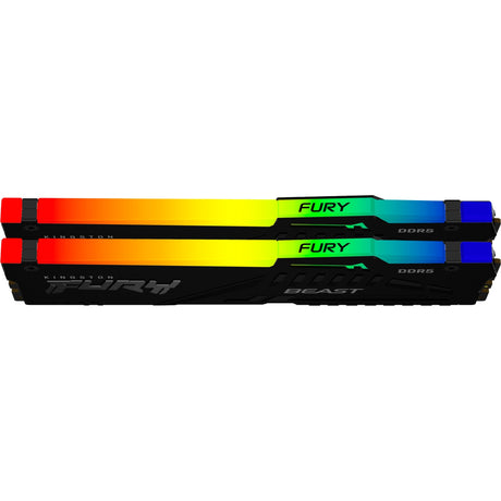 Kingston Fury Beast RGB 32 GB DDR5-5600 (2x 16 GB) RAM (sort, KF556C40Bbak2-32, XMP 3.0)