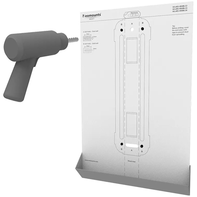 Neomounts select wl40s-850bl16 tv vægbeslag montering (sort)