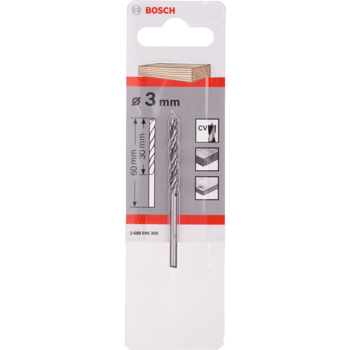 Bosch spiralbor standard 3 mm bor (arbejdslængde 33 mm)
