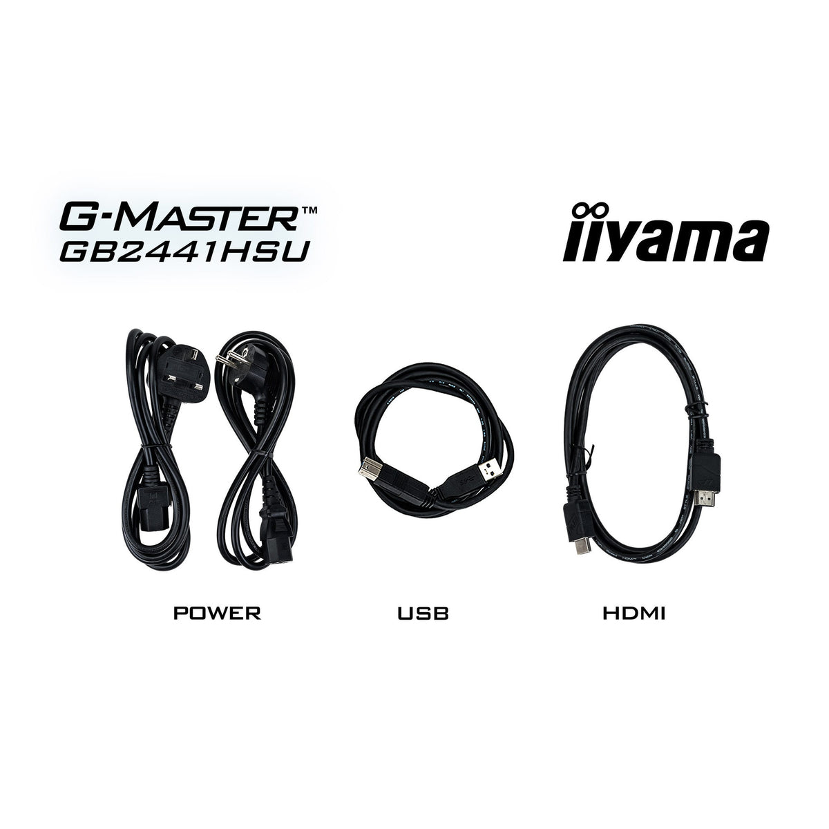 Iiyama G-Master Black Hawk GB2441HSU-B1 23.8 gaming-skærm (sort, HDMI, DisplayPort, 2x USB-A, USB-B, 144 Hz)