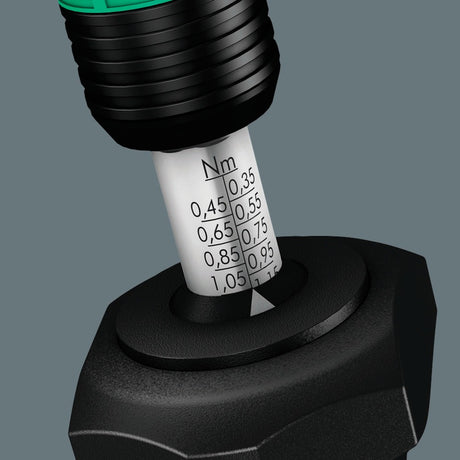 Wera 7440 41 42 Kraftform momentskruetrækkersæt 0,3-6,0nm (sort grøn, 27 stykker, med Rapidaptor nøglefri borepatron)