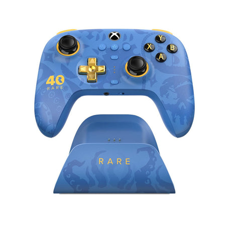 8bitdo ultimative 3-mode controller til xbox - sjælden 40-års jubilæumsudgave (blåguld, xbox series x|s, xbox one, pc, bluetooth usb-c 2,4 ghz)