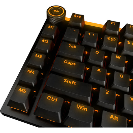 Vær stille! let monteret lydløst taktil rgb mekanisk gaming-tastatur (sort, us-layout (qwerty), lydløs taktil, 100 %, argb, pbt-dobbelt-skuds-taster)