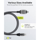 Goobay netværksadapter USB-C 3.2 gen1 til RJ-45 (sort sølv, 2 meter)