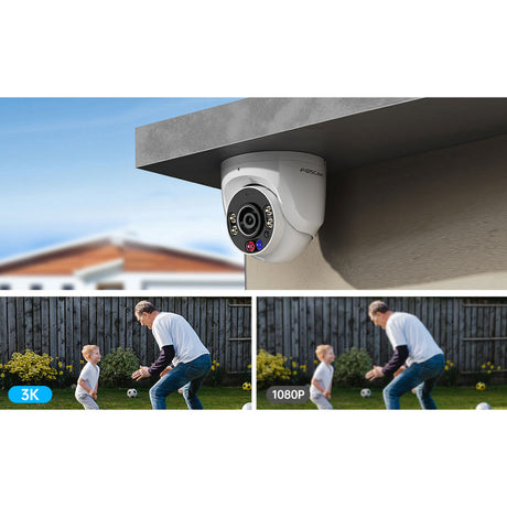 Foscam w5ep, 3k 5mp qhd poe ip camera (wit)
