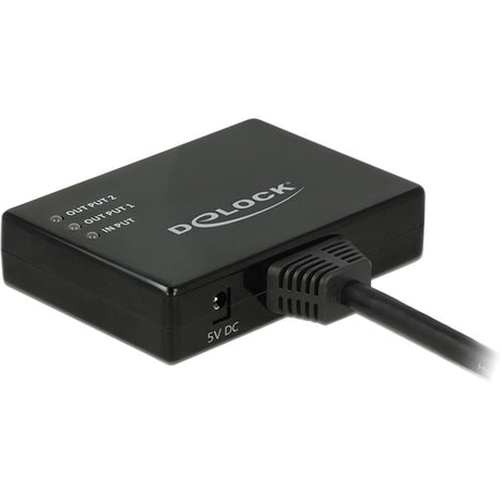Delock 1x HDMI ind > 2x HDMI ud HDMI splitter (sort, 60 centimeter, 4k)