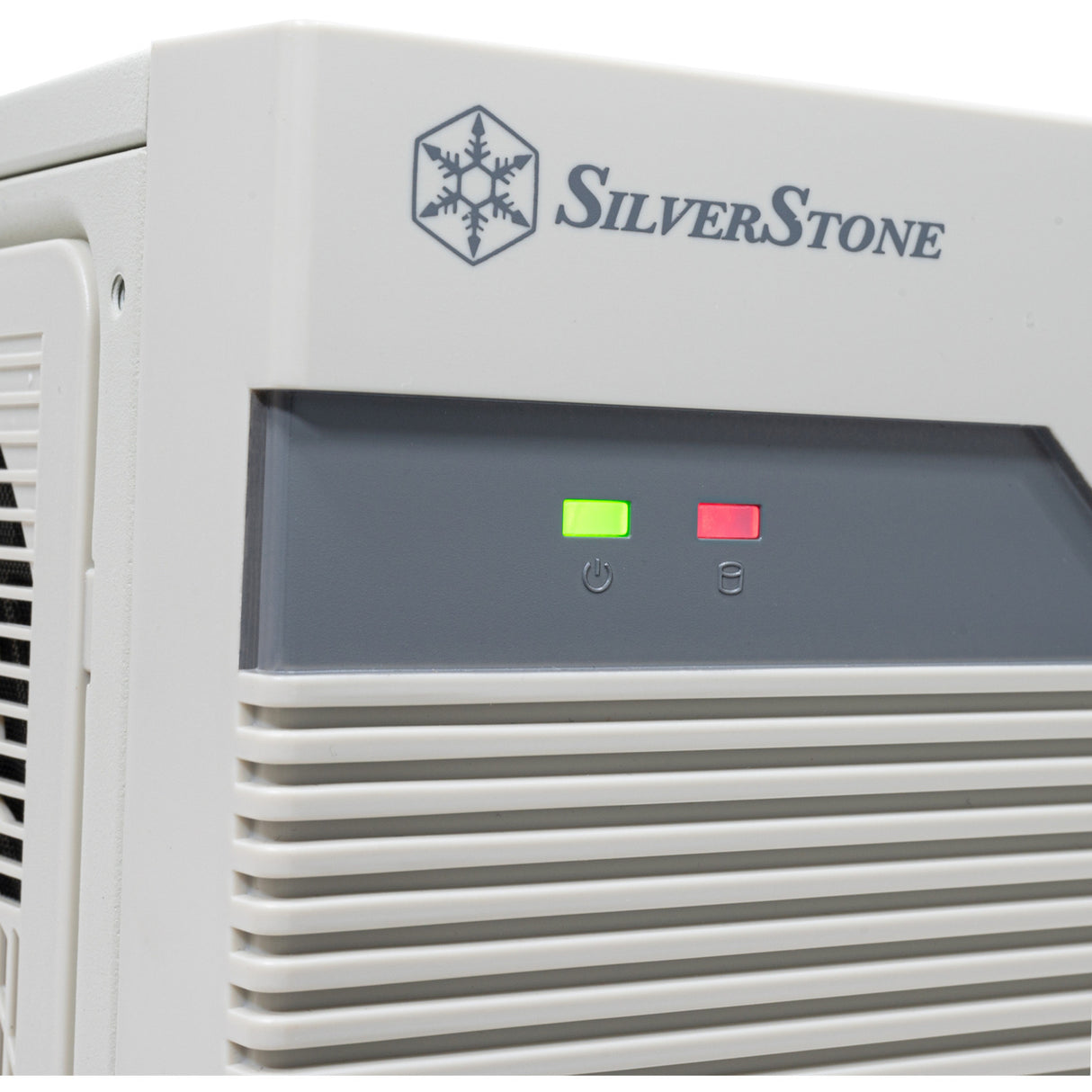 Silverstone FLP01 HTPC-hus (creme | 2x USB-A | 1x USB-C)