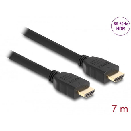 Delock højhastigheds HDMI-kabel (sort, 7 meter, 8k 60hz, 48 gbps)