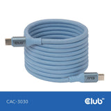 Club 3D USB-C magnetspole 240W PD3.1 blå kabel, 2 meter kabel (blå)