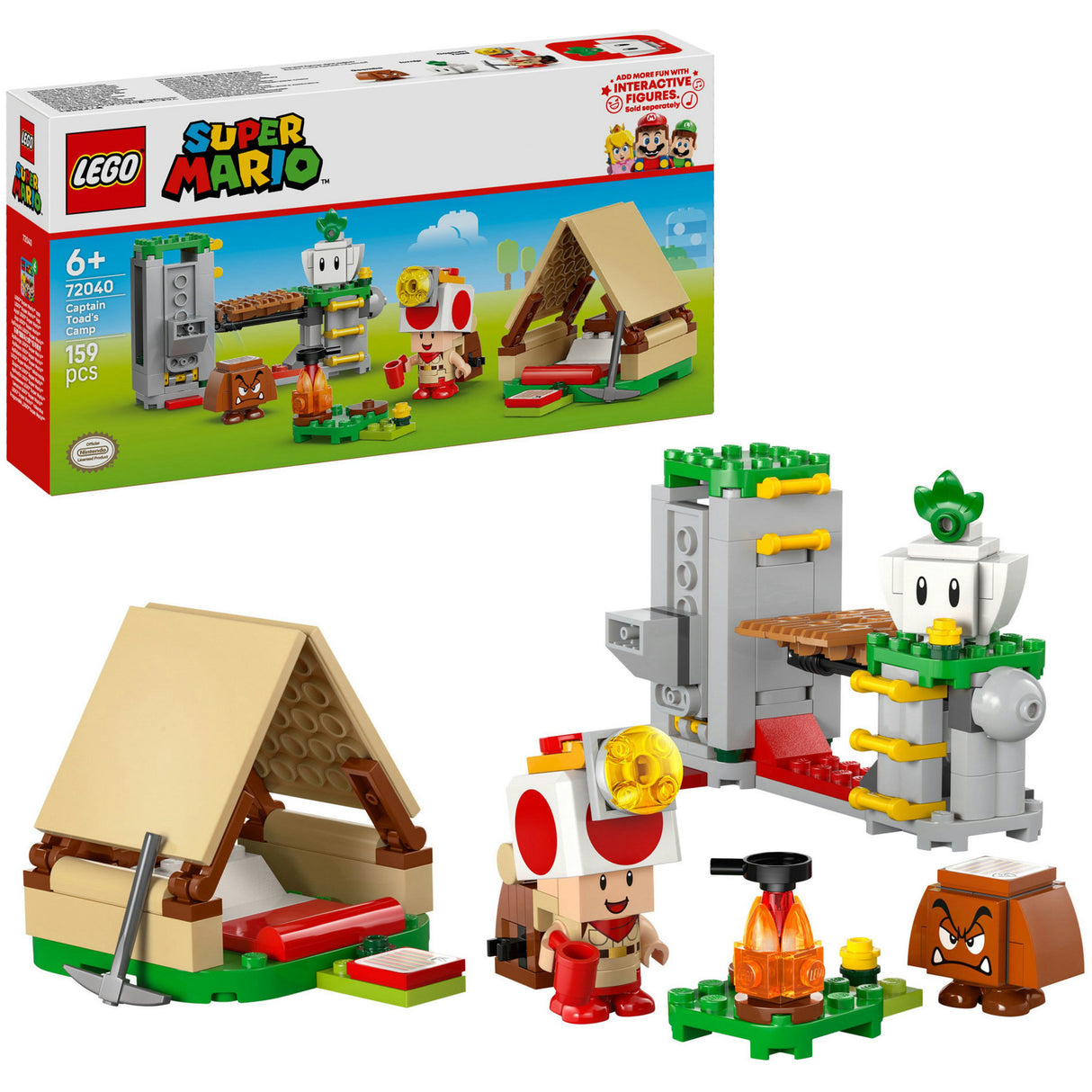 Lego super mario 72040 toad boss campingplads