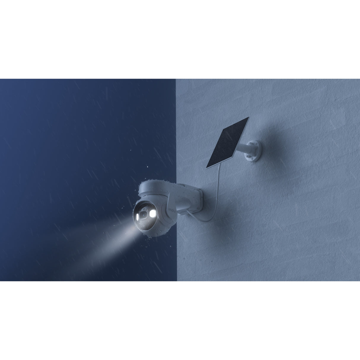 Imou cell pt lite med solpanel sikkerhedskamera (hvidt, 2k, 3mp, 5000 mah batteri)