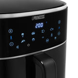 Princess 182254 digital luftfrituregryde 8l varmluftsfrituregryde (sort, 8 liter | varmluft | justerbar luftfriturestativ | BPA-fri)