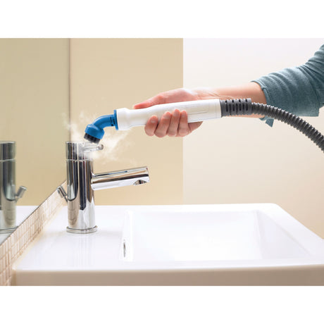 Black+decker fsmh1321 1600w dampmoppe med 6 tilbehør damprenser (hvid blå-grå)