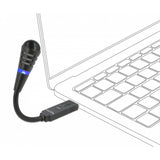 Delock USB svanehalsmikrofon med mute-knap (sort)