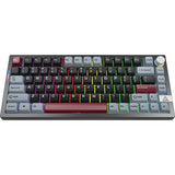 Montech mkey pro darkness rgb mekanisk tastatur (sort, us-layout (qwerty), gateron g pro brown, 75%, hot-swappable, rgb, double-shot pbt, usb-c | 2.4 ghz | bluetooth 5.2)