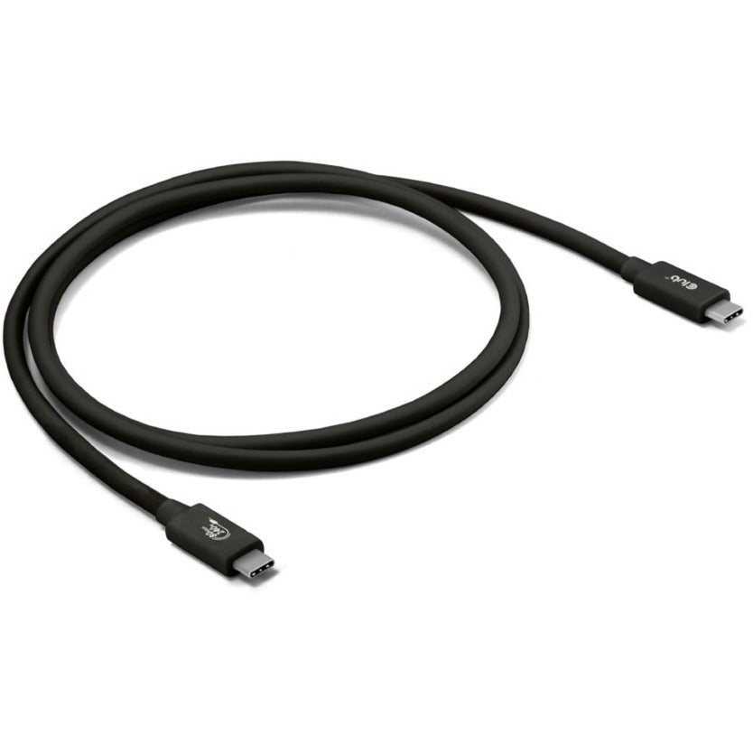 Club 3D USB-C 80 Gbps certificeret 240W 8K 240Hz kabel (sort, 1,2m)