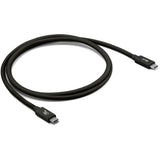 Club 3D USB-C 80 Gbps certificeret 240W 8K 240Hz kabel (sort, 1,2m)