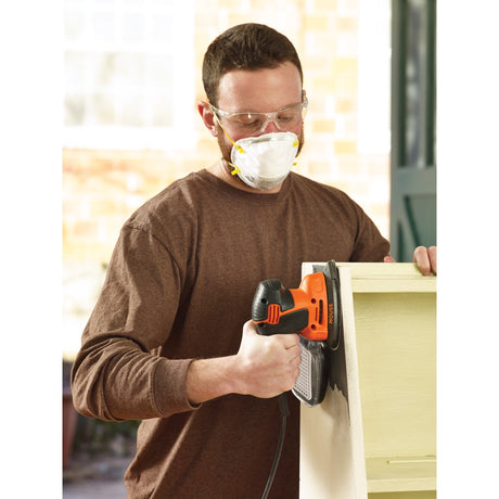 Black+decker 120 watt muse detaljesliber ka2500k-qs deltasliber (orange sort, tilbehør og etui inkluderet)