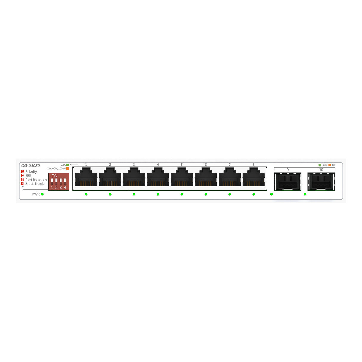Asus qg-u1080 2.5ge unm 08 switch (hvid)