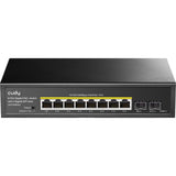 Cudy 8-gbe poe+ switch med 2 uplink sfp (sort)
