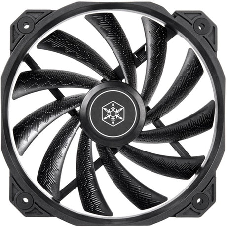 Silverstone shark force 160 kabinet blæser (sort, 160 x 160 x 27 mm, pwm)