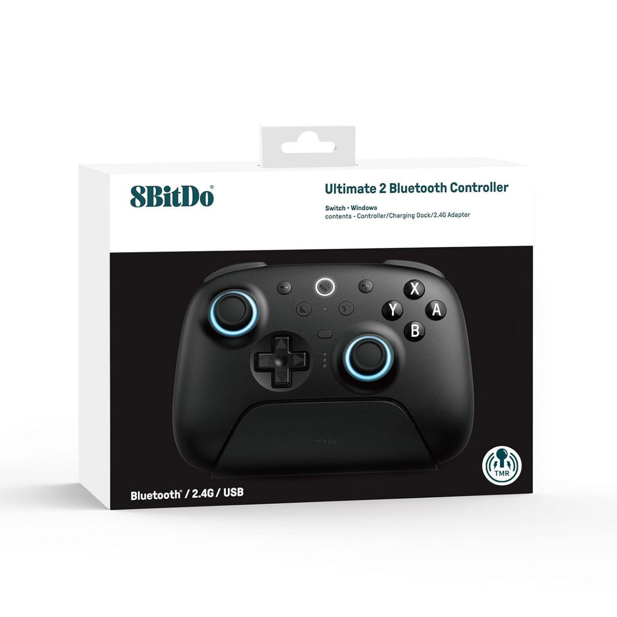 8bitdo ultimate 2 bluetooth controller (sort, pc, switch 2, bluetooth usb-c 2,4 ghz)
